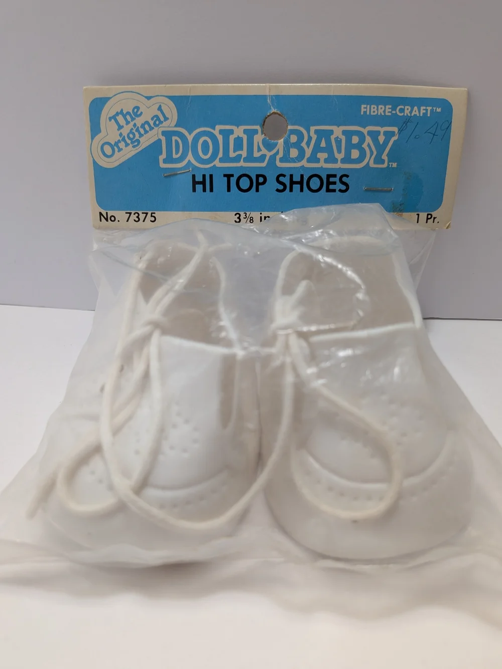Vintage Cabbage Patch Kids Doll Lace Up Shoes Doll Baby, in package Fibre craft